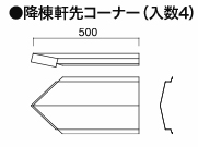 降棟軒先コーナー